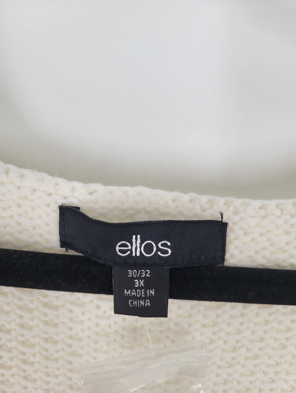 Ellos Cream Open-Front Knit Women's Sweater Cardigan Size 3X - Picture 3 of 7